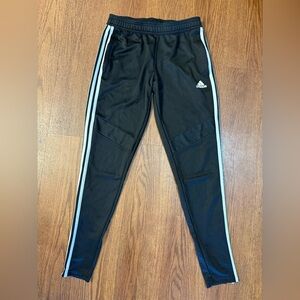 Adidas Black Sweatpants with Tapered Fit and Elastic Waistband